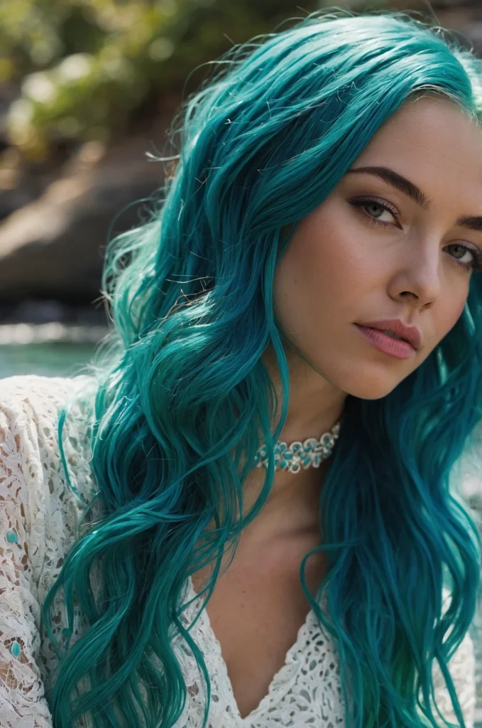 Aqua Blue Hair