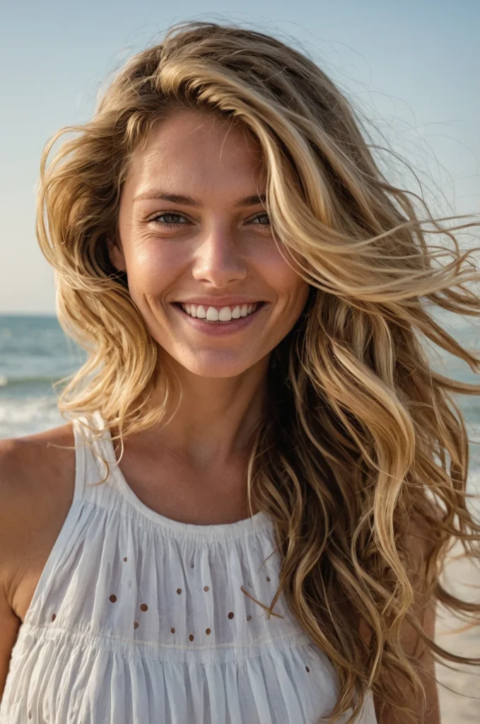 Beachy Shoulder-Length Waves