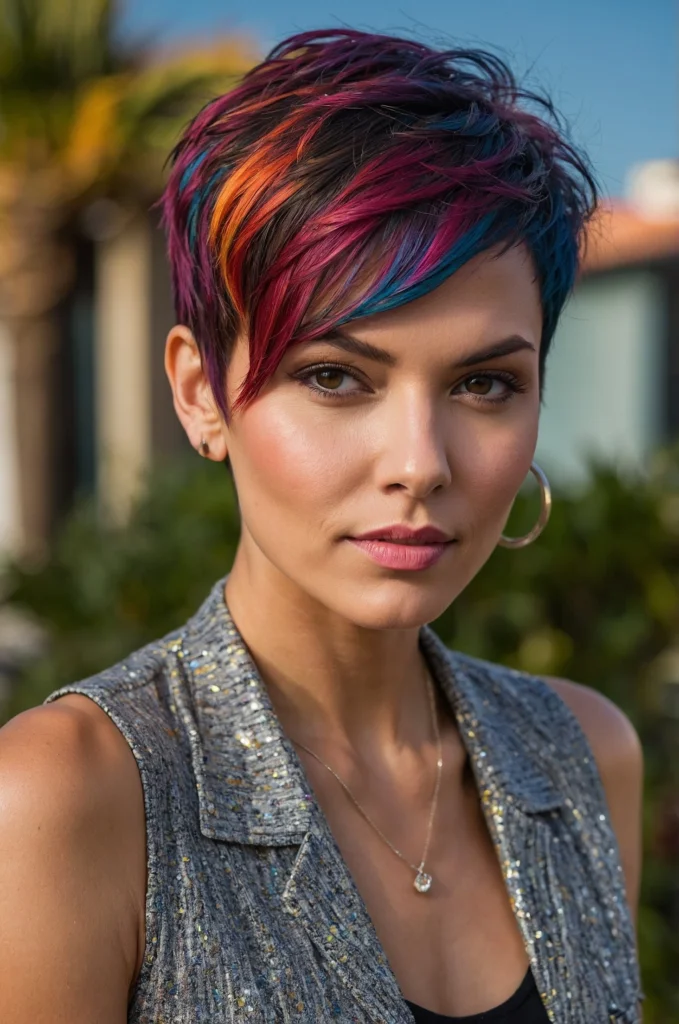 Bold Pixie with Color