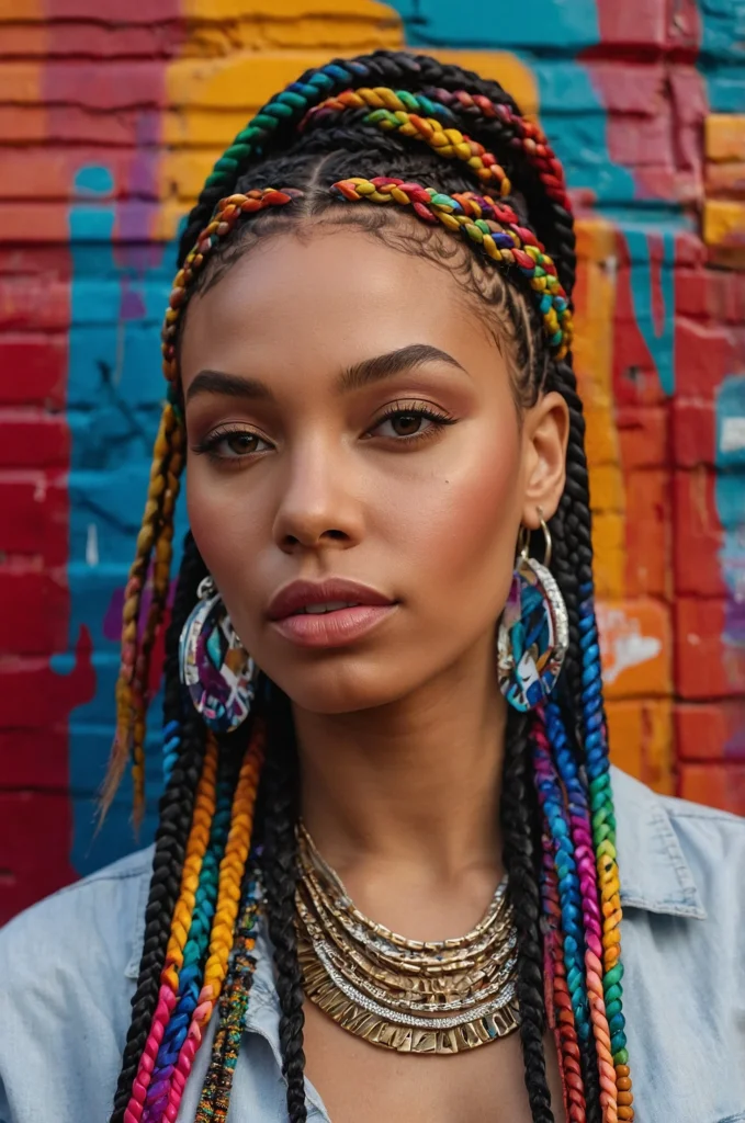 Box Braids with Beads