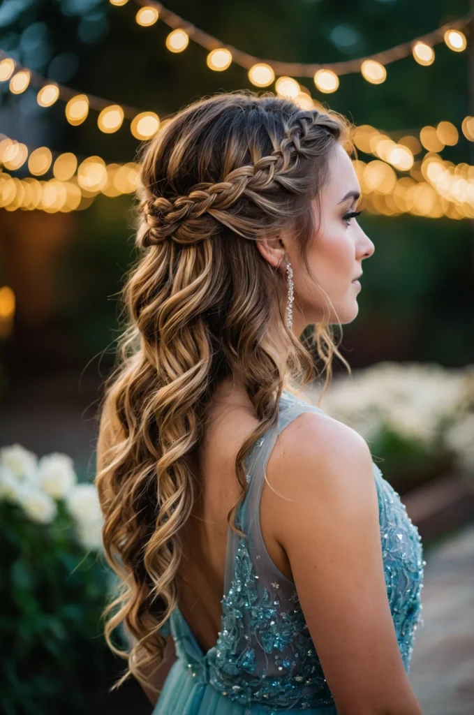 Braided Half-Up Style with Beads