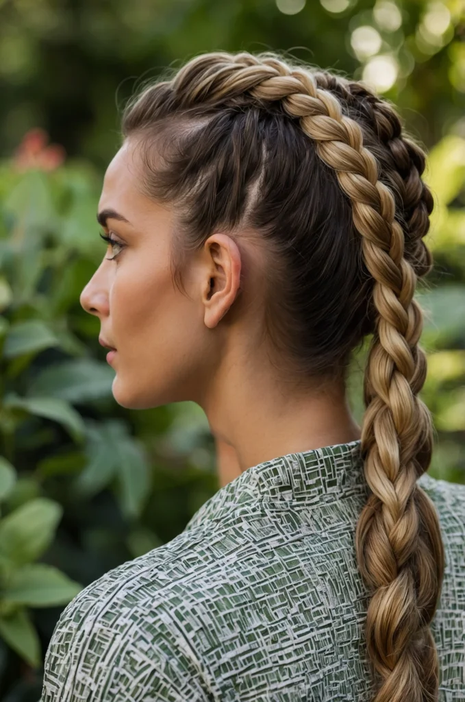 Braided Ponytail for Thick Hair