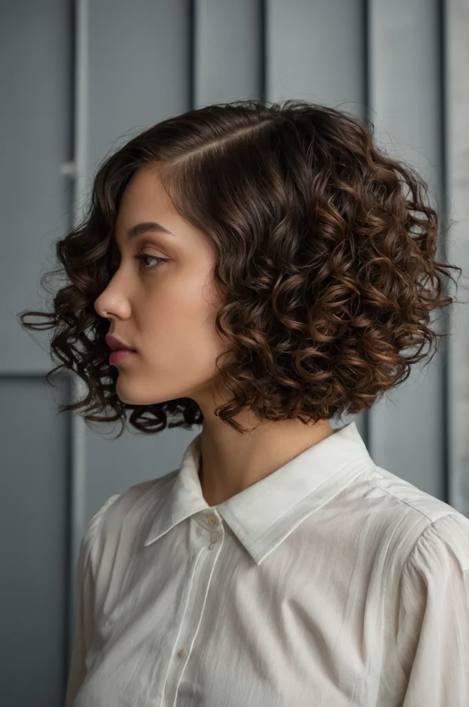 Curly Inverted Bob