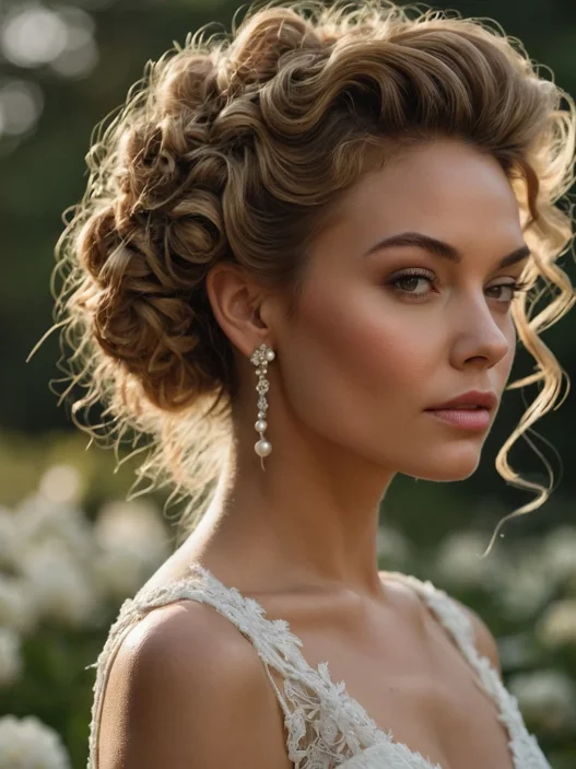 15 Gorgeous Curly Updos for Weddings & Events