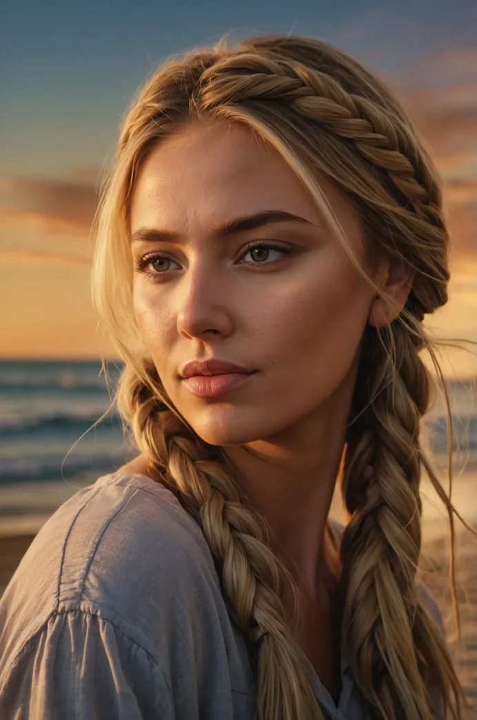 Fishtail Braid with Loose Strands