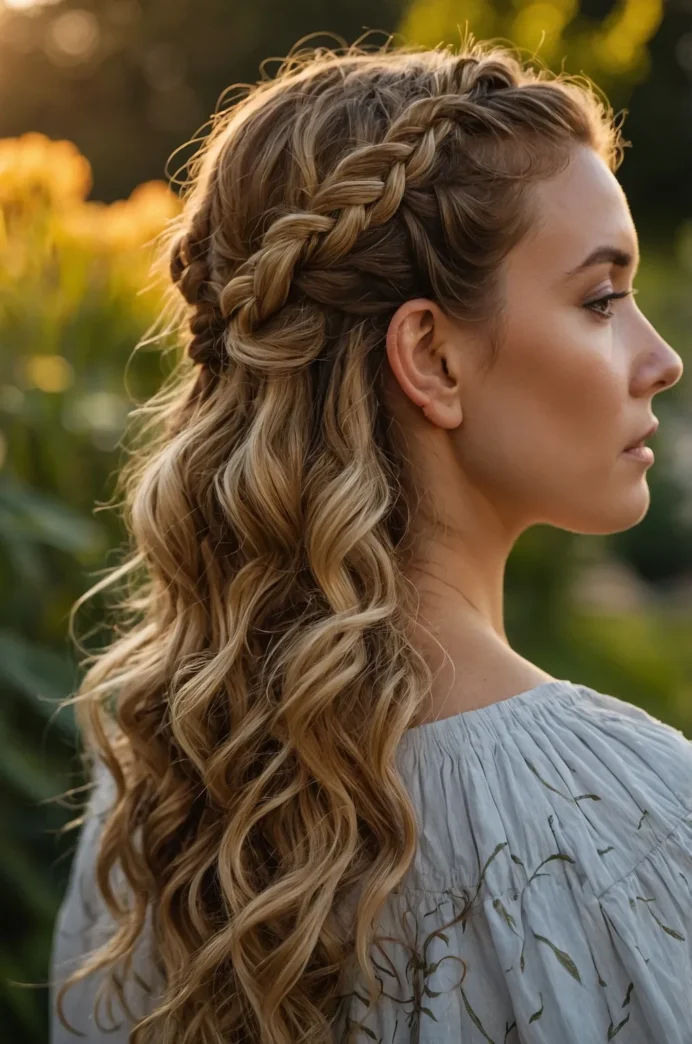 Half-Up Braided Crown