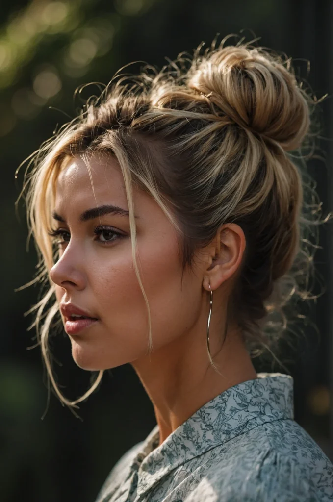 High Messy Bun