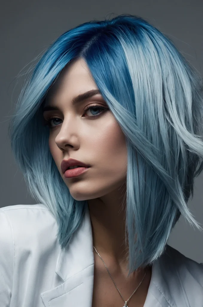 Icy Blue Short Hair