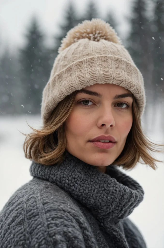 Layered Bob with Hat