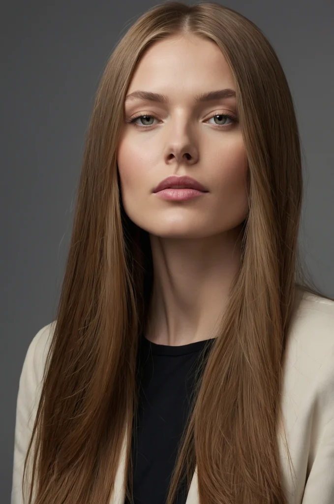 Long, Straight Hair with Blunt Ends