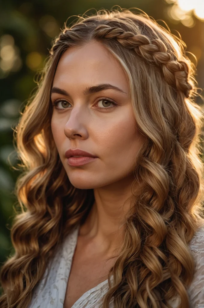 Loose Braided Crown with Waves