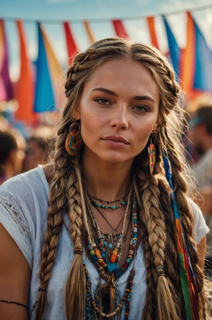 Loose Braids with a Boho Vibe