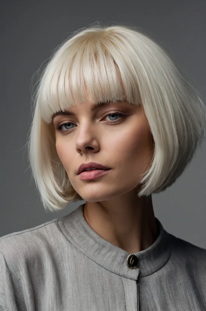 Platinum Blonde Bob