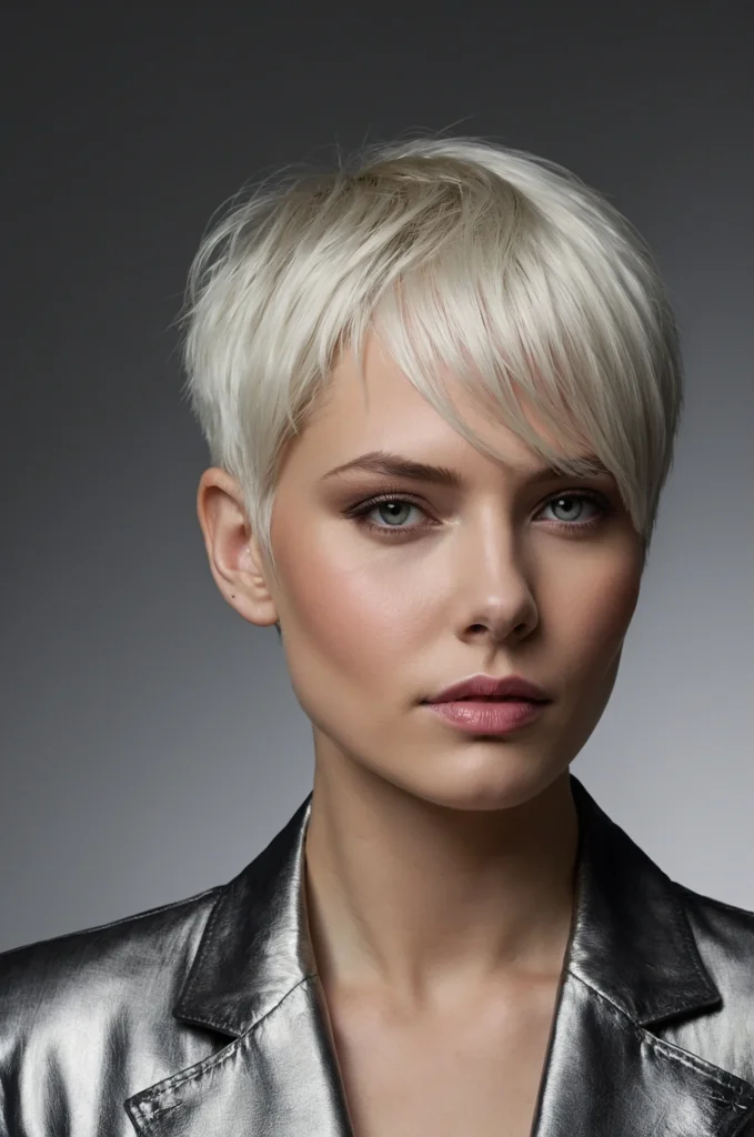 Platinum Blonde Short Hair