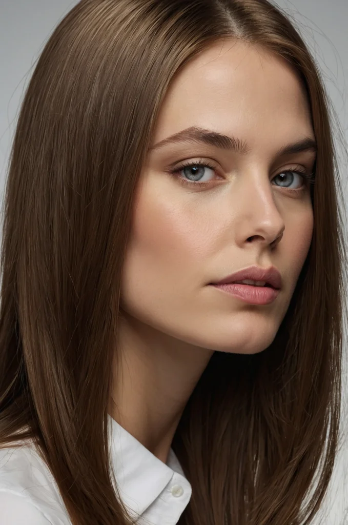 Polished Straight Hair with Face-Framing Layers