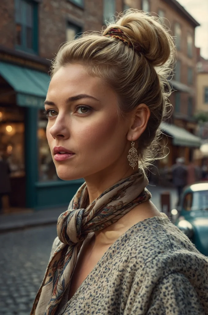 Ponytail with Scarf Tie