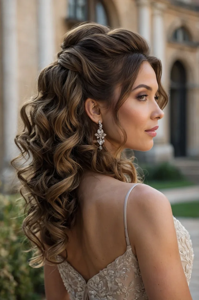 Romantic Half-Up Curls