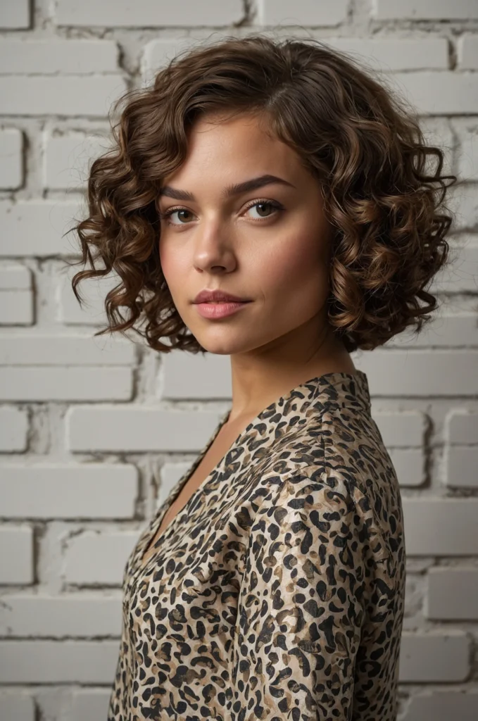 Short Curly Bob with Defined Curls