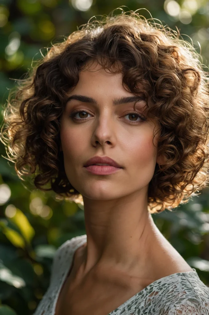 Short Curly Bob with Volume