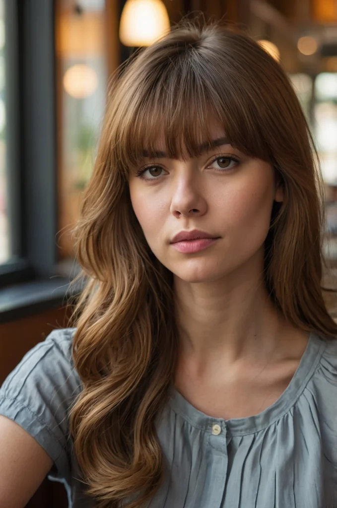 Side-Swept Bangs for Thick Hair