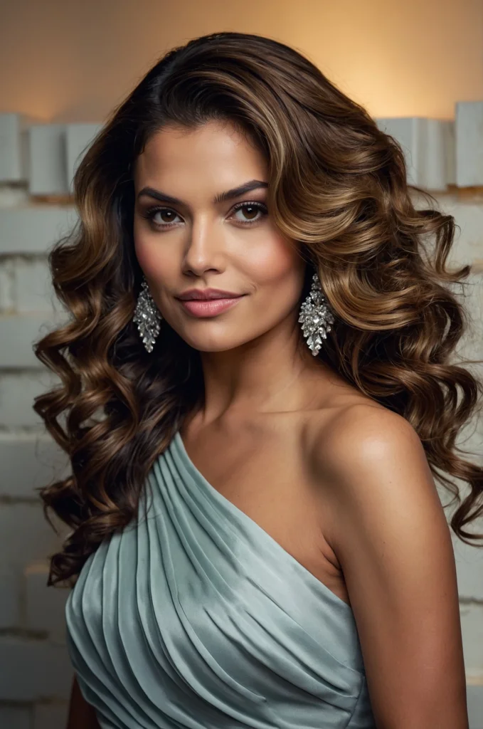 Side-Swept Glamorous Waves