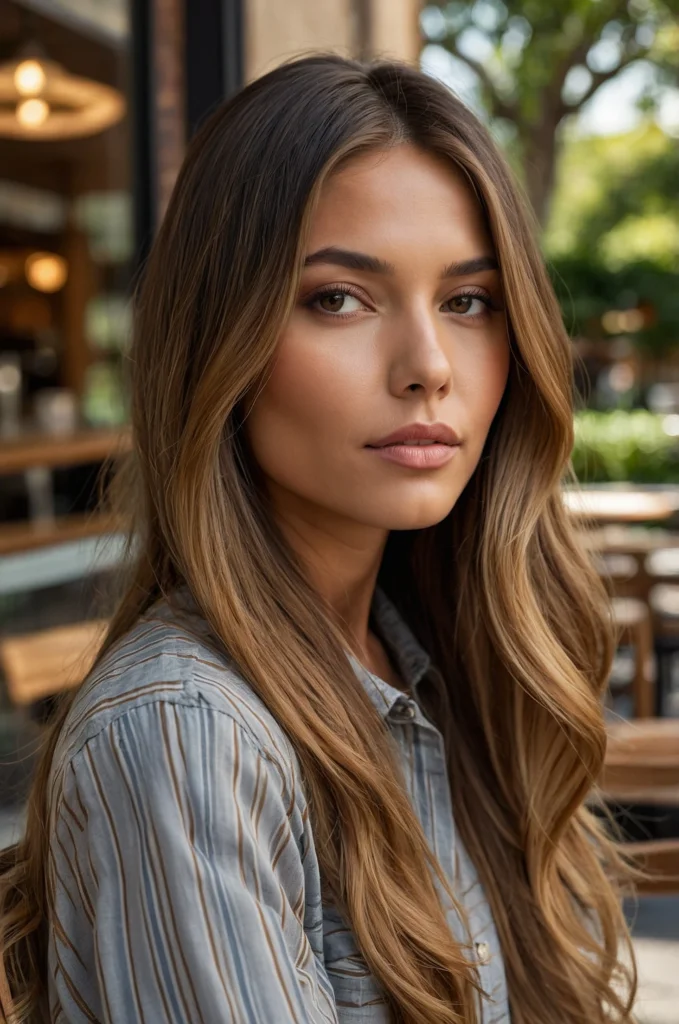 Sleek Hair with a Subtle Ombre