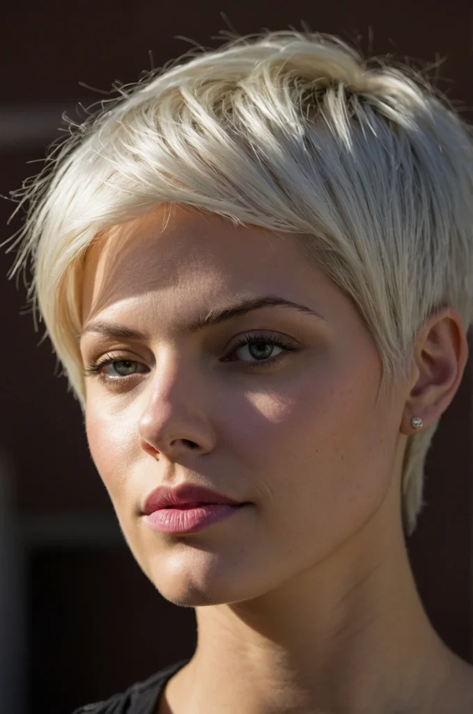 Sleek Platinum Pixie