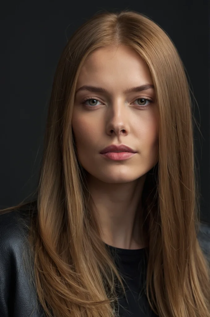 Sleek and Straight with a Middle Part