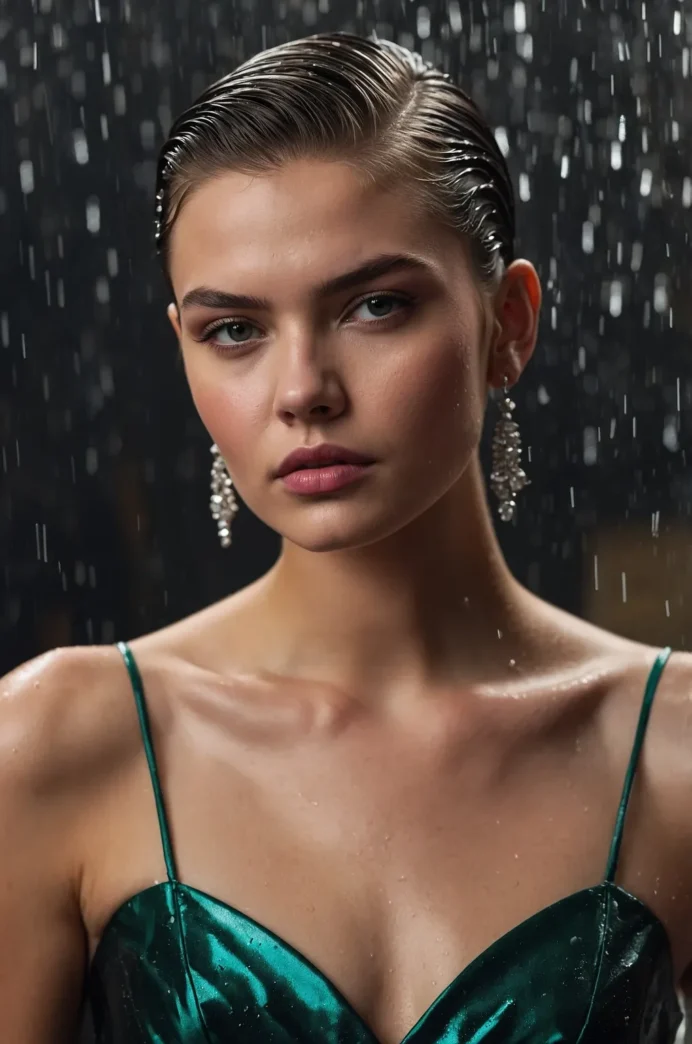 Slicked-Back Wet Look