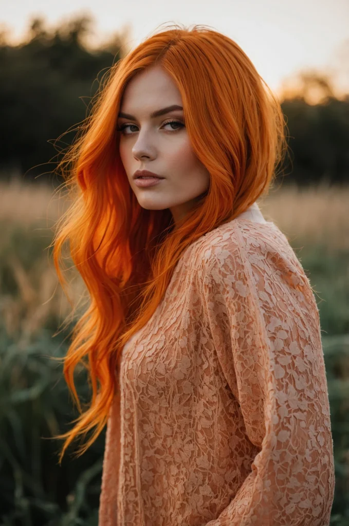 Sunset Orange Hair