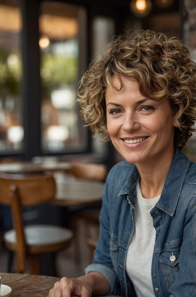 Textured Pixie with Messy Curls for a Playful Look