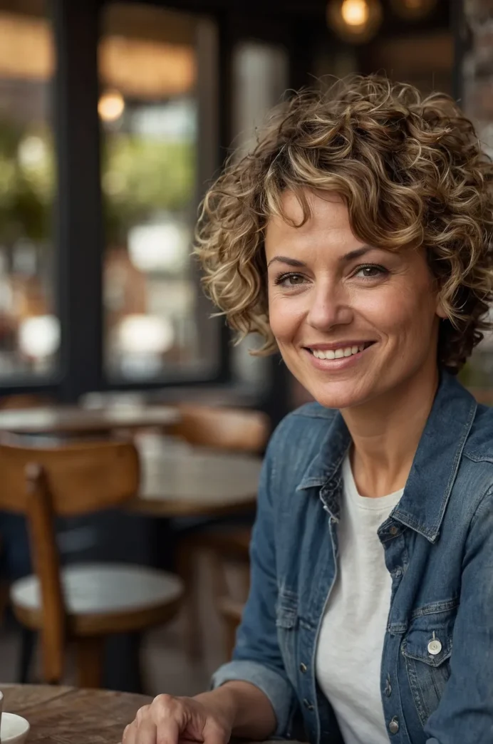 Textured Pixie with Messy Curls for a Playful Look