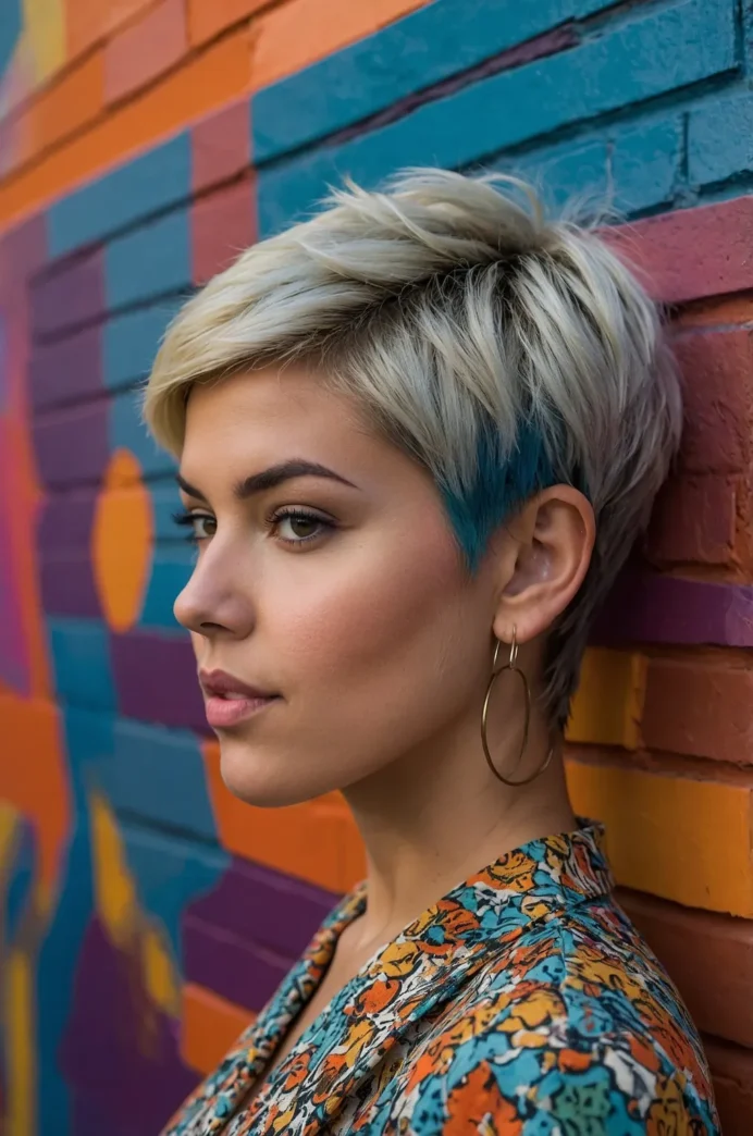 Textured Pixie for Thick Hair