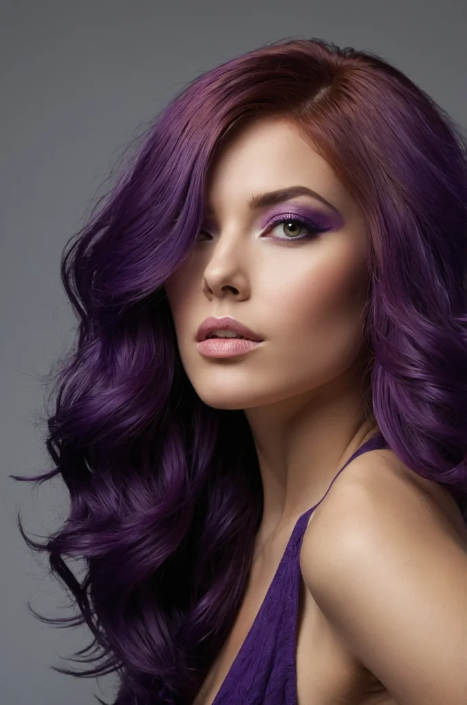 Vibrant Purple Long Hair