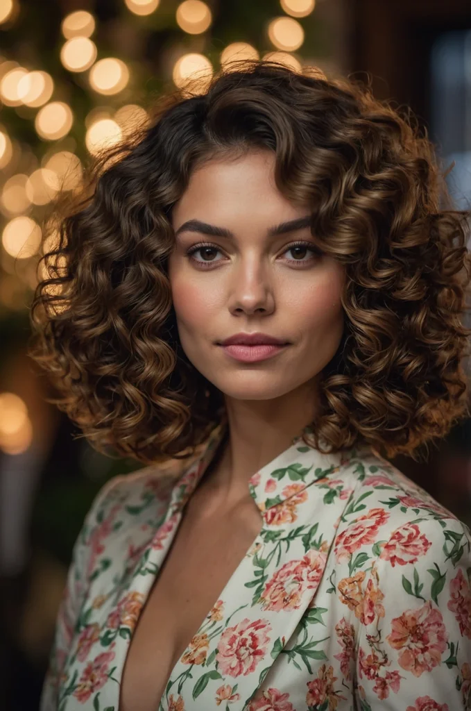 Voluminous Curly Bob