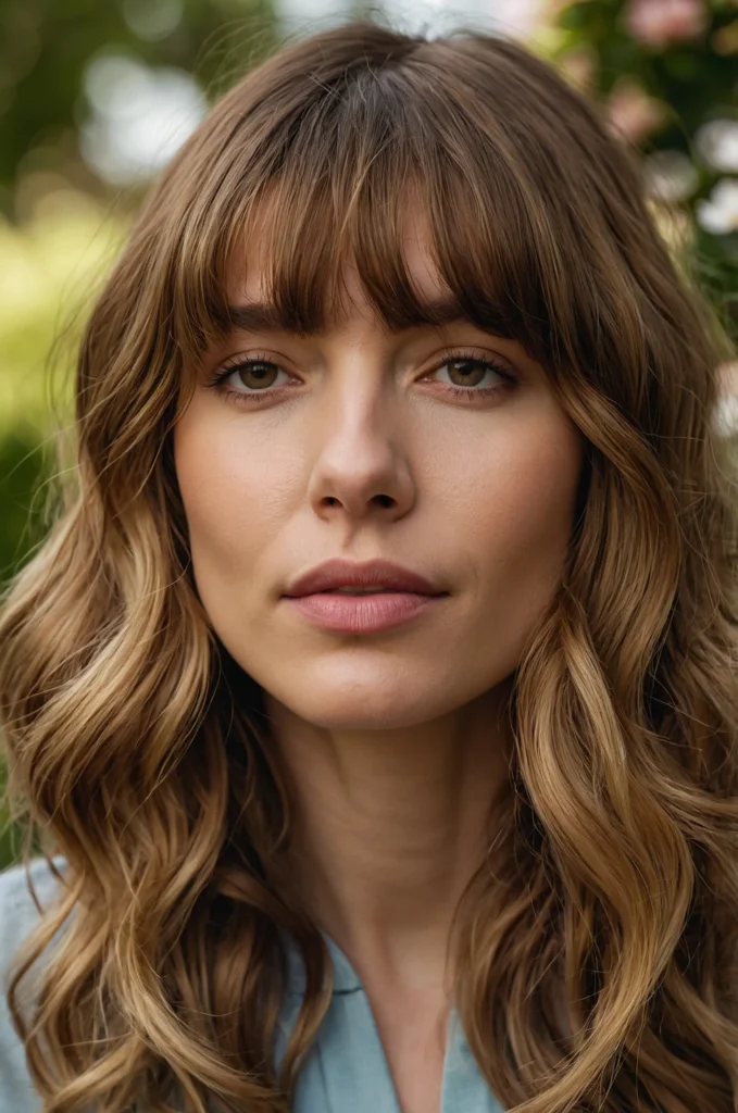 Wavy Lob with Fringe