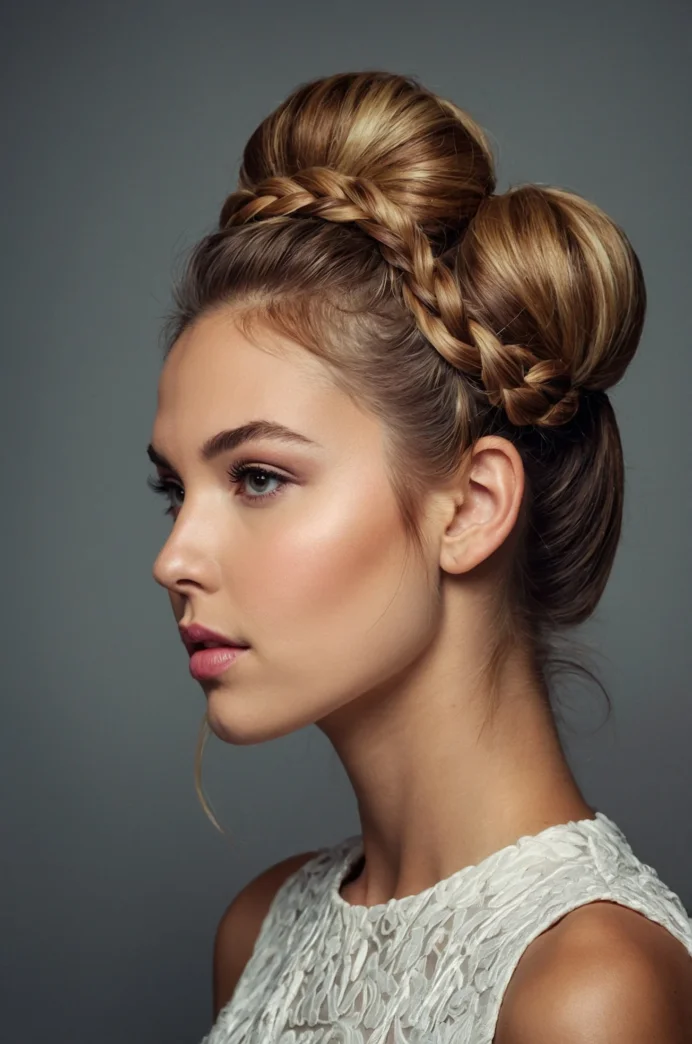 Braided Bun with Texture