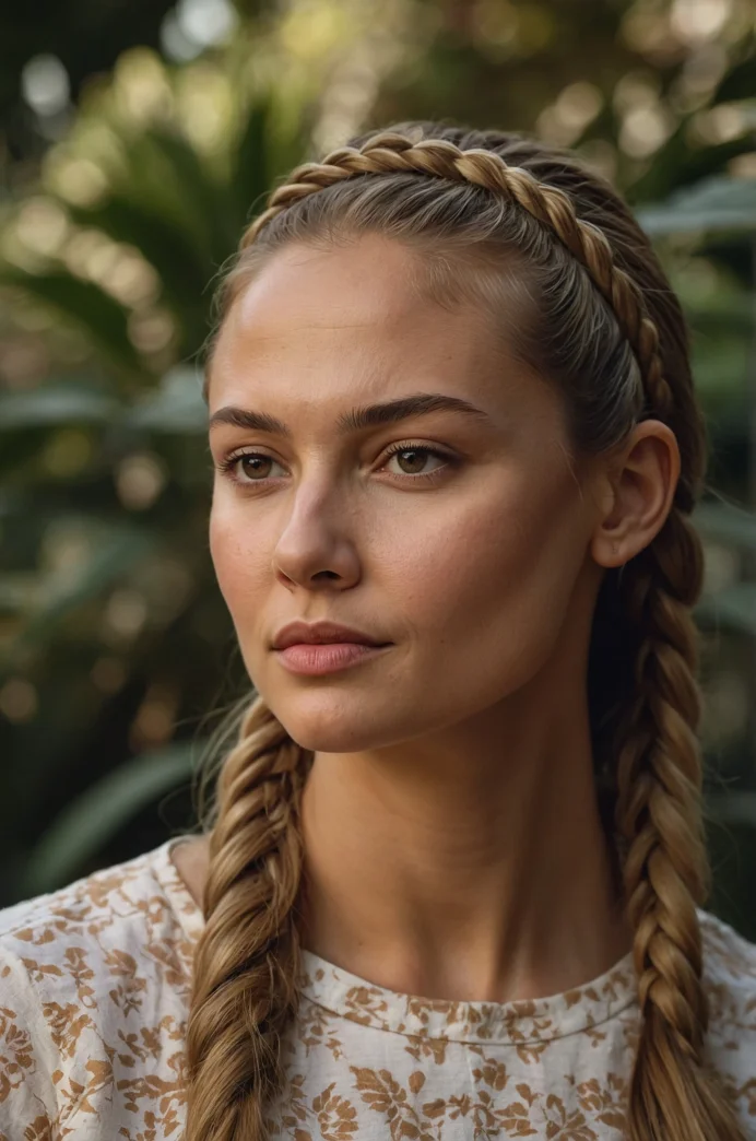 Four-Strand Braid with Floral Accents