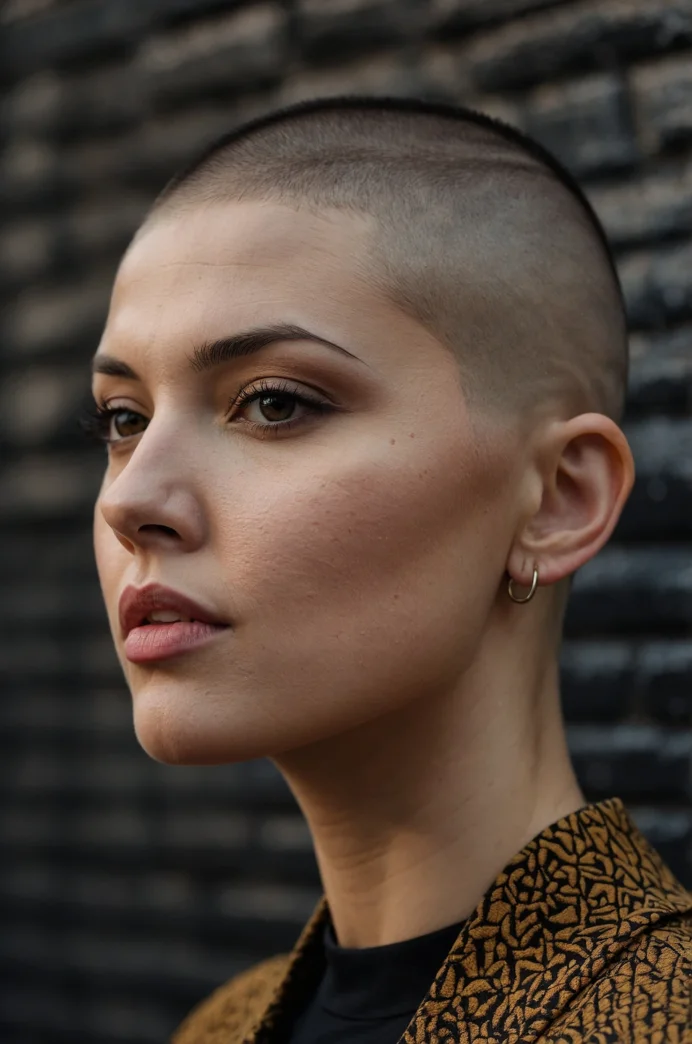 Buzz Cut with Subtle Design