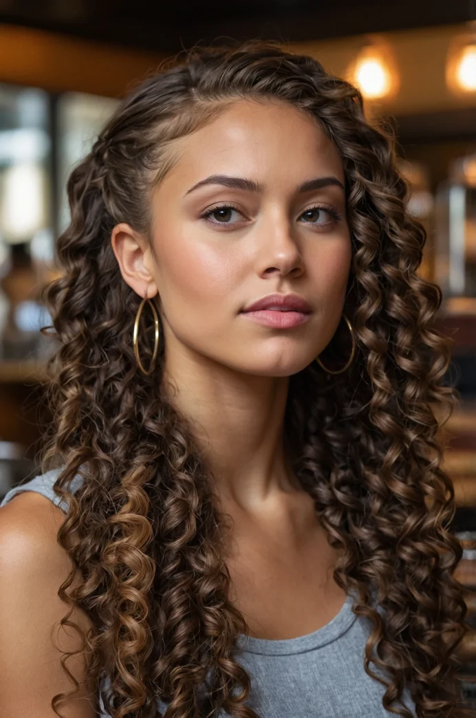 Chic Side Braid Enhancing Defined Curls