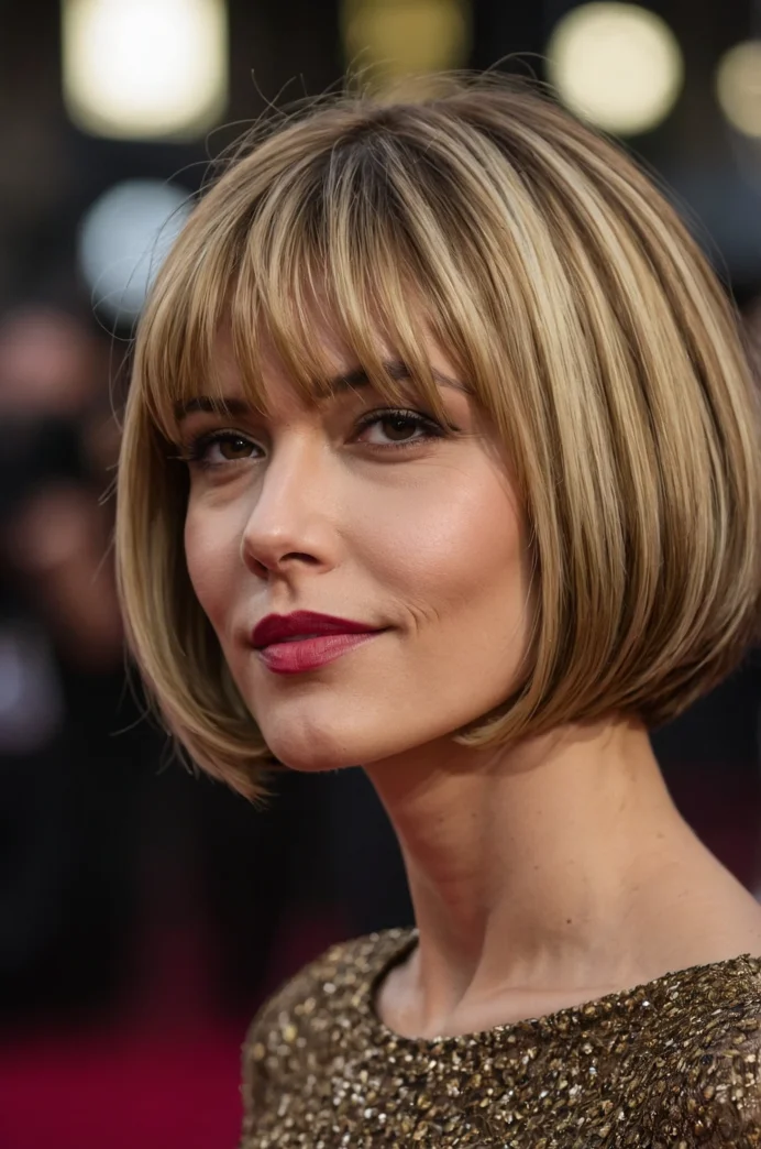 Classic Chin-Length Bob with Subtle Dimension