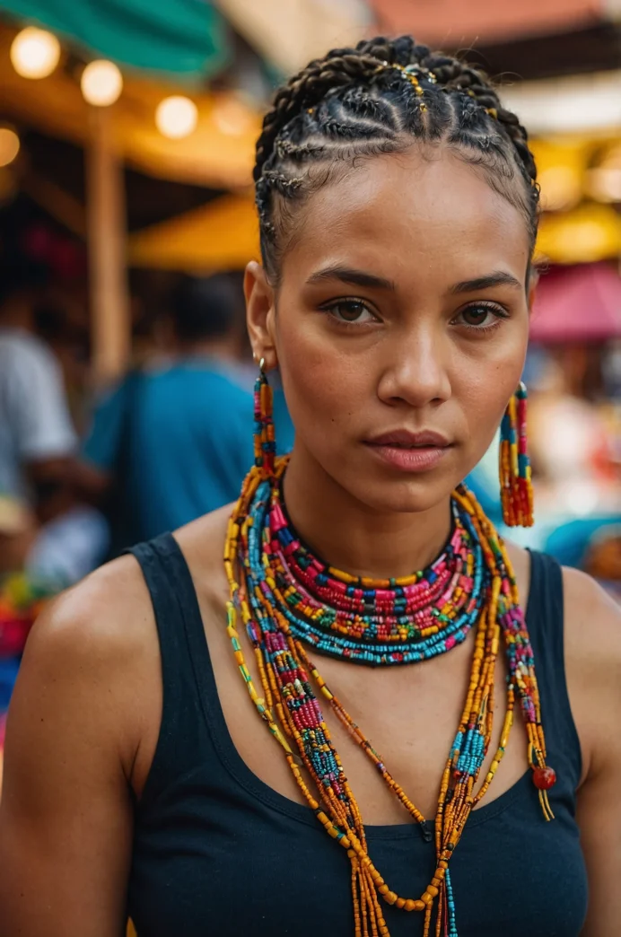 Cornrows with Beads