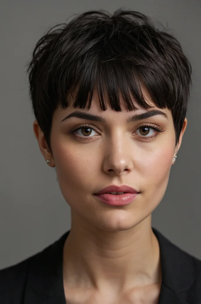 Cropped Pixie with Micro Bangs