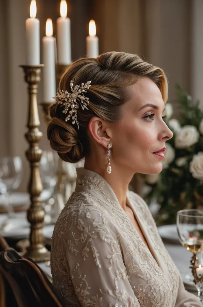 Elegant French Twist with Pearls