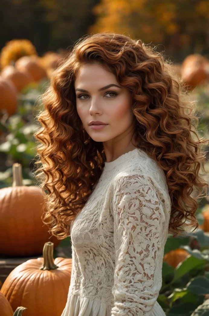 Long Curls with Warm Tones