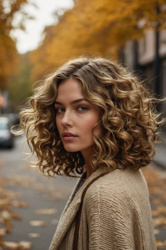 Loose Curls with Soft Highlights