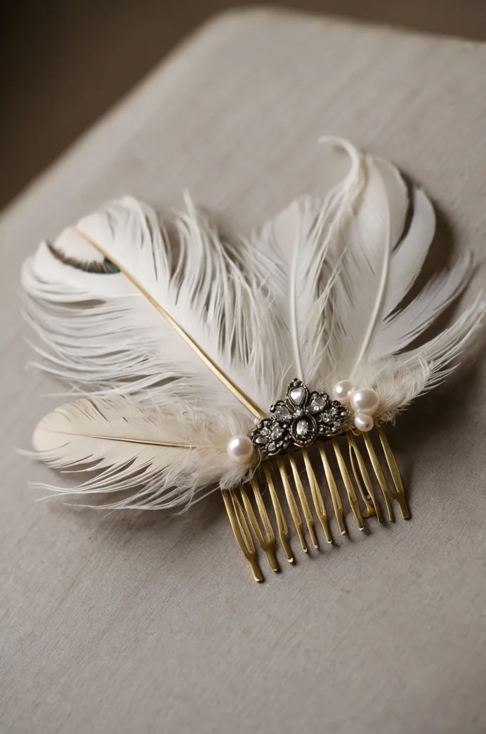 Feather Hair Accessories: Whimsical Touch