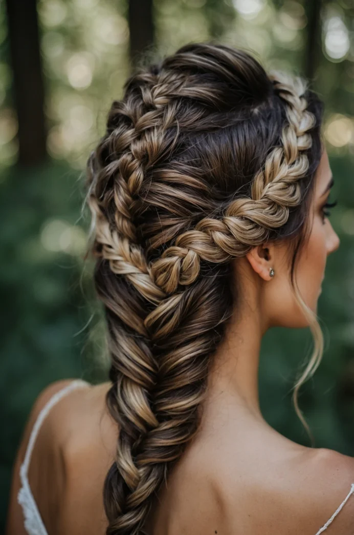 Fishtail Braid with Textured Crown