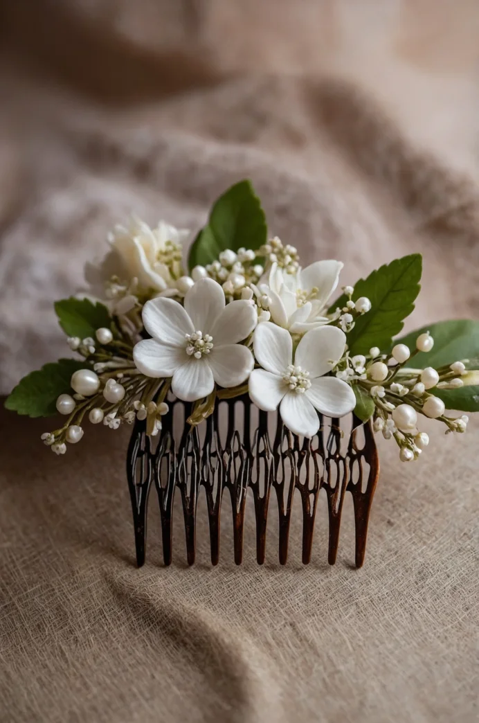 Floral Hair Combs: Romantic Touches