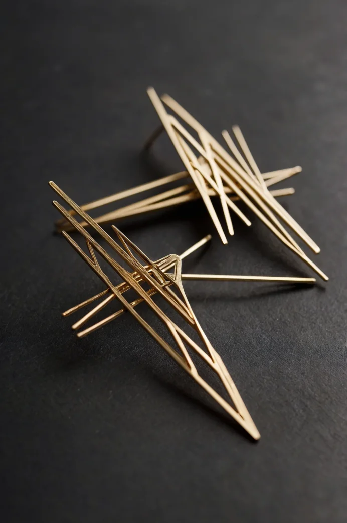 Geometric Hair Pins: Contemporary Style